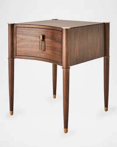 Global Views Triple Curve Side Table In Brown