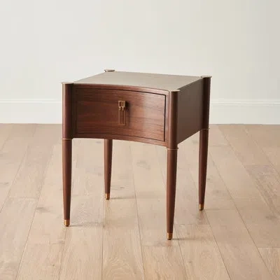 Global Views Triple Curve Side Table-walnut In Brown