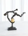 Global Views Tripped Up Sculpture In Black