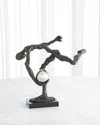 Global Views Tripped Up Sculpture In Silver
