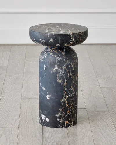 Global Views Tumble Accent Table In Black, Gold