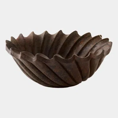 Global Views Turbinio Shell Bowl-brown 7"h X 18"w X 18"d Decorative Bowl