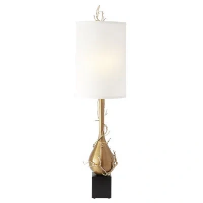 Global Views Twig Bulb Floor Lamp-brass