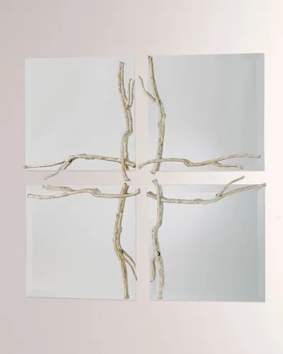 Global Views Twig Mirror In Silver