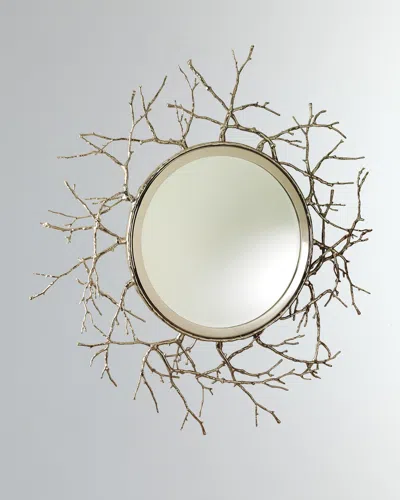 Global Views Twig Mirror In Silver
