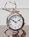 Global Views Twig Nickel Clock In Silver