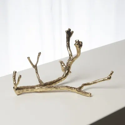 Global Views Twig Wine Bottle Holder-brass