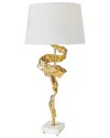 Global Views Twist Lamp In Brass