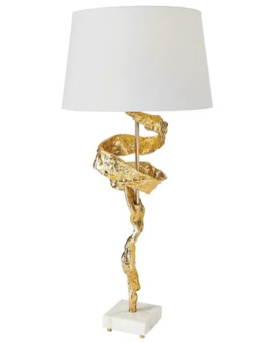 Global Views Twist Lamp In Brass