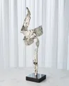 Global Views Twist Sculpture In Silver
