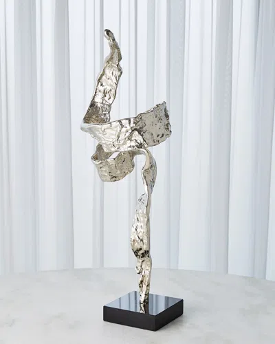 Global Views Twist Sculpture In Metallic