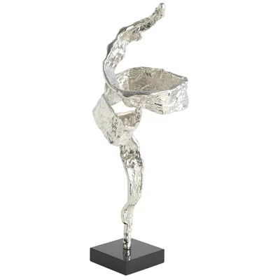 Global Views Twist Sculpture-nickel In White