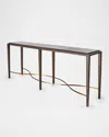 Global Views Twisted Rail Console Table In Brown