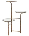 Global Views Unity Pedestal With Glass In Gold