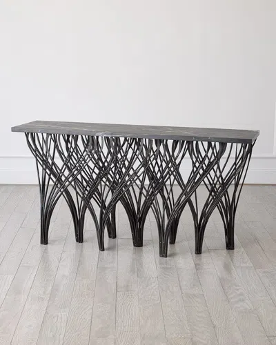 Global Views Vector Console Table In Black 