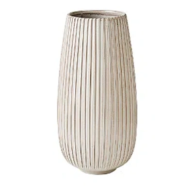 Global Views Vertical Ribbed Vase, Large In Neutral