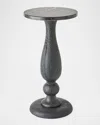 Global Views Vessel 23.5" Side Table, Black In Black