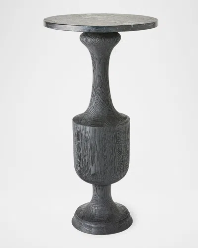 Global Views Vessel 29" Side Table, Black
