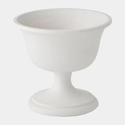 Global Views Villa Chalice Compote-matte White-sm 12"h X 14"w X 14"d Decorative Bowl