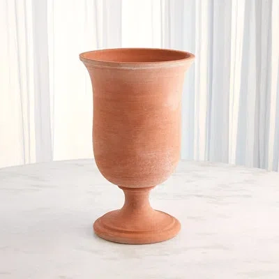 Global Views Villa Chalice Vase-terracotta In Terracotta Galestro