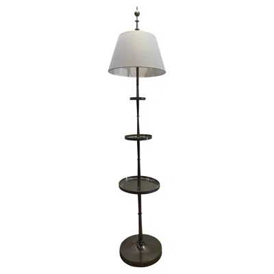 Pre-owned Global Views Vintage  Stainless Steel Multi-tier Floor Lamp – Industrial Modern In Transparent