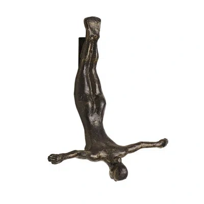 Global Views Wall Diver-female In Bronze