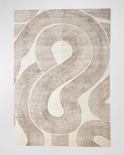 Global Views Wander Machine-woven Rug, 10' X 14' In Tan