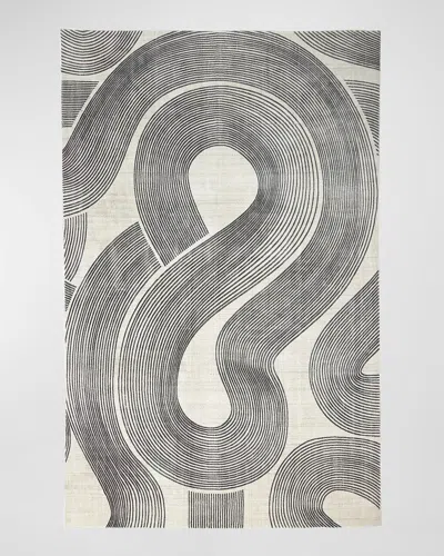 Global Views Wander Machine-woven Rug, 5' X 8' In Charcoal