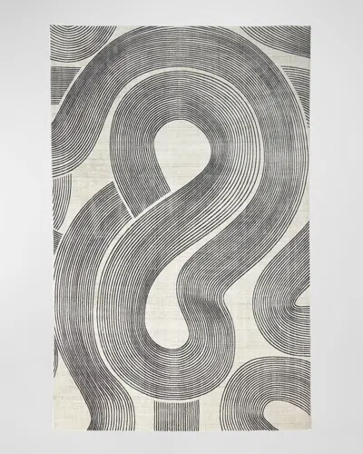 Global Views Wander Machine-woven Rug, 8' X 10' In Charcoal
