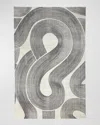 Global Views Wander Machine-woven Rug, 9' X 12' In Charcoal
