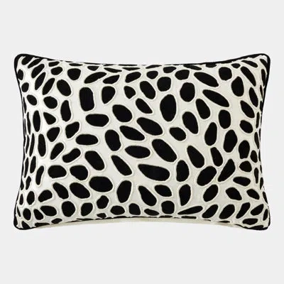 Global Views Westchester Lumbar Pillow In Black;white;gold
