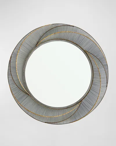 Global Views Whip Wire Mirror, Iron/braised Brass In Multi