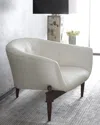 Global Views White Scoop Chair