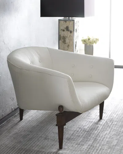 Global Views White Scoop Chair