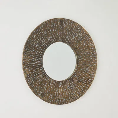 Global Views Wide Frame Mirror-antique Copper