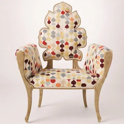 Global Views Wiggle Chair In Beige Polyester
