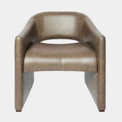 Global Views Winchester Chair-olive Leather In Brown