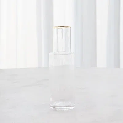 Global Views Winston Carafe In Gold;clear
