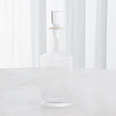 Global Views Winston Decanter In Gold;clear