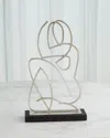 Global Views Wire Madonna Antiqued Bronze Sculpture In Antique Silver
