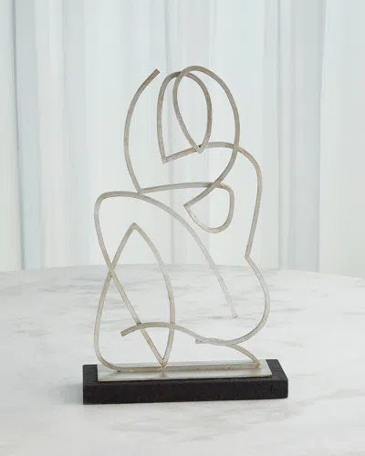 Global Views Wire Madonna Antiqued Bronze Sculpture In Antique Silver