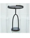 Global Views Wishbone Accent Table In Black