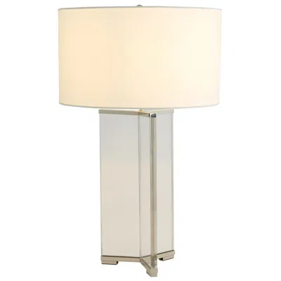 Global Views Y Table Lamp-nickel In Transparent