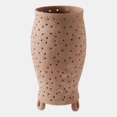 Global Views Yassine Candle Holder-rose-lg In Pink;brown