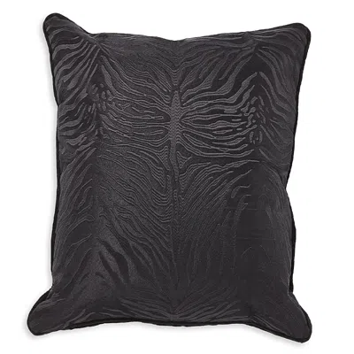 Global Views Zebra Black On Black Throw Pillow, 20 X 20