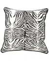 Global Views Zebra Pillow In Black