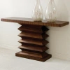 Global Views Zig Zag Console Table In Dark Walnut