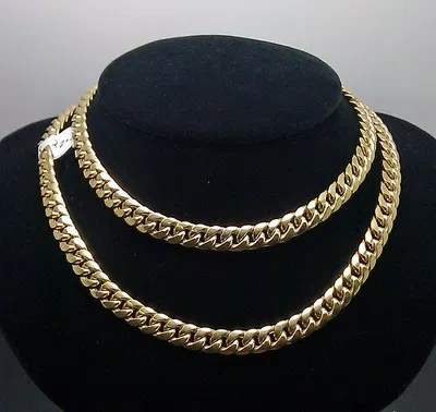 Pre-owned Globalwatches10 6mm 22" 10k Gold Cuban Link Necklace Box Clasp Real 10kt Strong Link Mens Chain