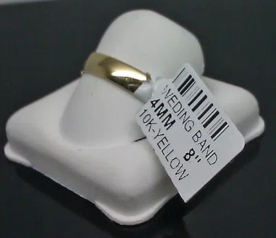 Pre-owned Globalwatches10 Brand 10k Yellow Gold Men/women Band 8" 4mm 2.0gm