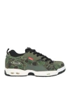 Globe Man Sneakers Military Green Size 8 Leather, Rubber In Green